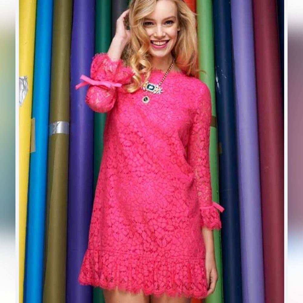 Juicy Couture Mini Lace Dress Pink Eyelet size 10 M